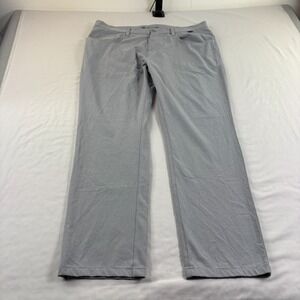 Travis Mathew Golf Pants Mens 36x30 Gray Chino Open To Close Performance Stretch
